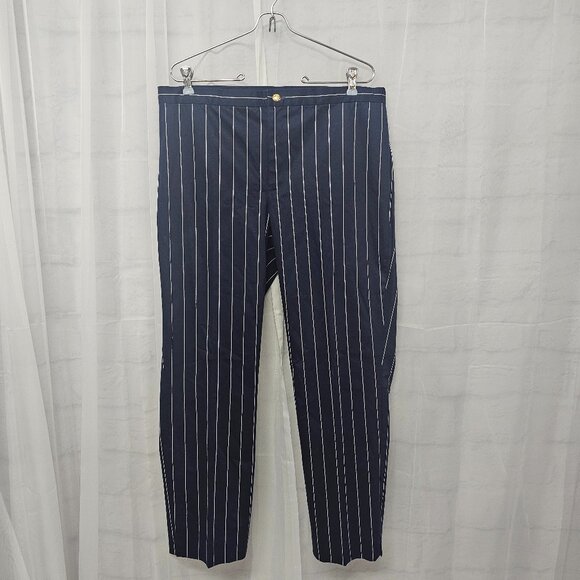 Lauren Ralph Lauren Pants Blue White Striped Nautical Classic Capsule 12 - Picture 1 of 7